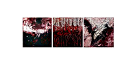 Abstract Triptych - 6 x 6 each, $150 (set of 3)