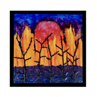 Forest Fire - 12 x 12, $200
