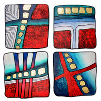 Pathways - 11 x 11 each, $500 (set of 4) or $300 for the pair of your choice