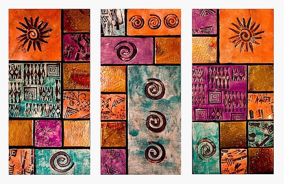 Sol y Tierra 1, 2, 3 - 7 x 14 each, $500 (set of 3) or $200 for one