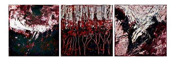 Abstract Triptych - 6 x 6 each, $150 (set of 3)